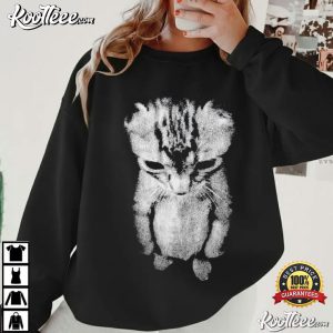 Sad Kitten Meme Standing Cat Funny T Shirt (4)