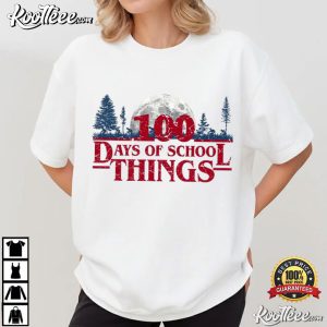 100 Days Of School Things Retro Vintage Teacher T Shirt (1)