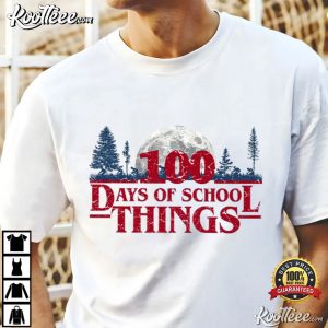 100 Days Of School Things Retro Vintage Teacher T-Shirt 100 Days Of School Things Retro Vintage Teacher T Shirt (2)