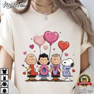 Snoopy Valentine's Day Love Peanuts Friends T Shirt (1)