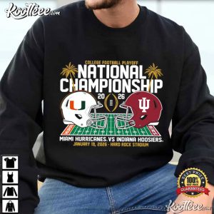 Miami Hurricanes Vs Indiana Hoosiers 2026 National Championship Football T Shirt (4)
