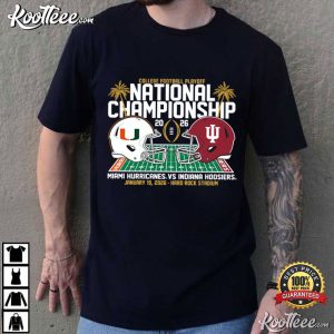 Miami Hurricanes Vs Indiana Hoosiers 2026 National Championship Football T Shirt (1)