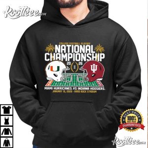 Miami Hurricanes Vs Indiana Hoosiers 2026 National Championship Football T Shirt (3)