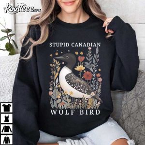 Heated Rivalry Stupid Canadian Wolf Bird Hockey Romance T Shirt (4)