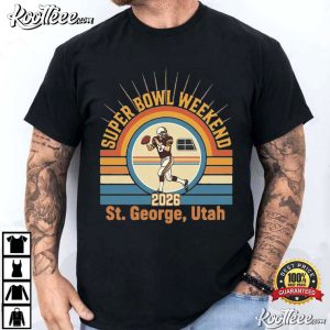 Super Bowl Weekend St George Utah 70's Theme Football T Shirt (1)