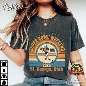 Super Bowl Weekend St George Utah 70's Theme Football T Shirt (2)