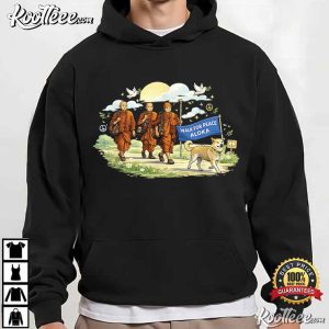 Walk For Peace Monks With Aloka Dog T Shirt (4)