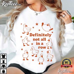 Ducks Definitely Not All In A Row Funny Vintage T Shirt (4)