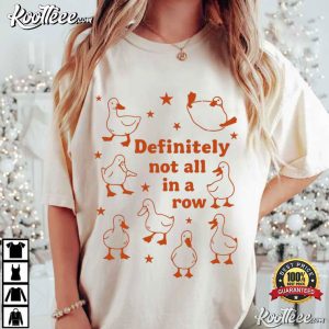 Ducks Definitely Not All In A Row Funny Vintage T Shirt (1)