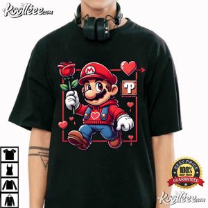Mario Super Heart Valentines Day T Shirt (1)
