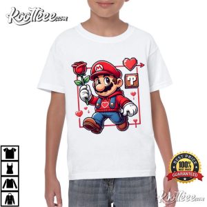 Mario Super Heart Valentines Day T Shirt (2)