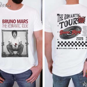 Bruno Mars The Romantic Tour 2026 Fan Merch T-Shirt