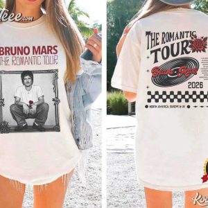 Bruno Mars The Romantic Tour 2026 Fan Merch T Shirt (3)