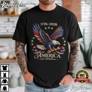 Bald Eagle 250th Anniversary America Flag Patriotic 4th Of July T Sh (1)