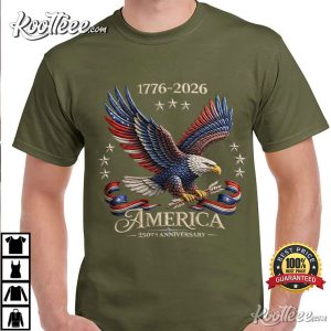 Bald Eagle 250th Anniversary America Flag Patriotic 4th Of July T