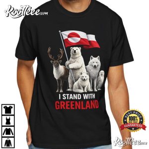 I Stand With Greenland Arctic Animals Protest Environmental Support T Shirt (1)