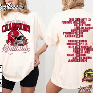 Indiana Hoosiers Rose Bowl Champions 2026 Football T-Shirt Indiana Hoosiers Rose Bowl Champions 2026 Football T Shirt (2)