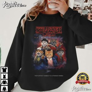 Stranger Cats Funny Stranger Things Fan Merch T Shirt (4)