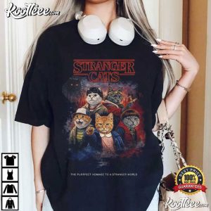 Stranger Cats Funny Stranger Things Fan Merch T Shirt (1)