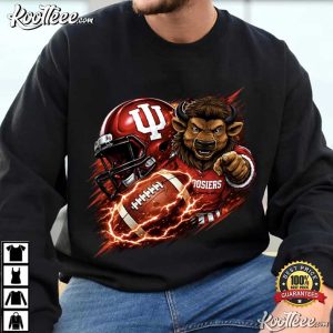 Indiana Hoosiers Football Crimson Red Helmet Mascot T Shirt (4)