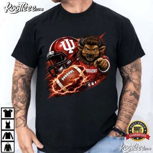 Indiana Hoosiers Football Crimson Red Helmet Mascot T Shirt (1)