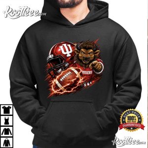 Indiana Hoosiers Football Crimson Red Helmet Mascot T Shirt (3)