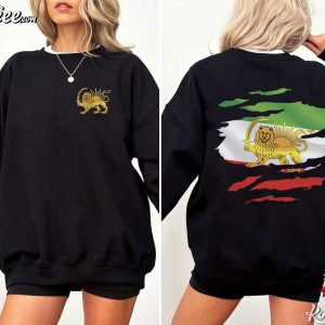 Lion And Sun Iran Shir o Khorshid Persian Flag T Shirt (1)