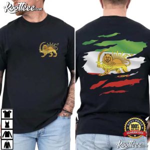 Lion And Sun Iran Shir o Khorshid Persian Flag T Shirt (3)