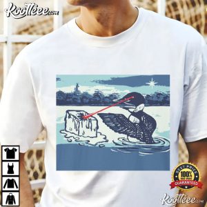 Minnesota Loon Protest Laser Eyes Melting Ice T Shirt (1)