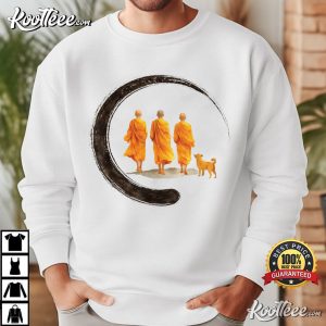 Peace Walking Monks Zen Art T Shirt (4)