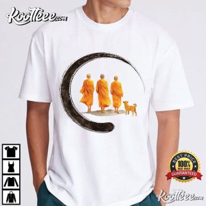 Peace Walking Monks Zen Art T Shirt (1)