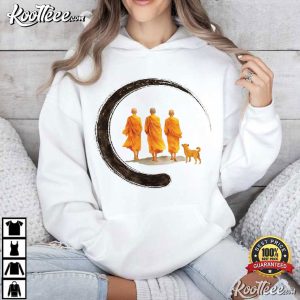 Peace Walking Monks Zen Art T Shirt (3)