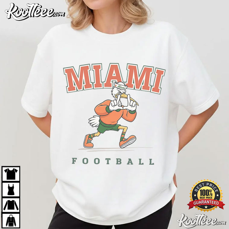 Miami Canes Mascot Football Vintage T-Shirt Miami Canes Mascot Football Vintage T-Shirt