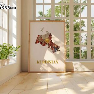 Kurdistan Kurdish Map Traditional Poster Kurdistan Kurdish Map Traditional Poster (2)