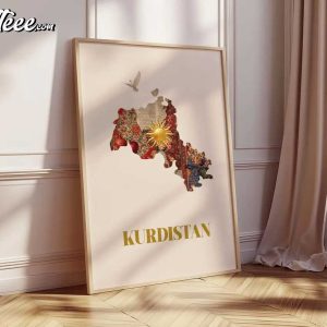 Kurdistan Kurdish Map Traditional Poster Kurdistan Kurdish Map Traditional Poster (3)