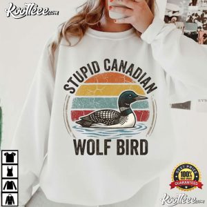 Heated Rivalry Stupid Canadian Wolf Bird Hockey Romance Meme T Shirt (4)