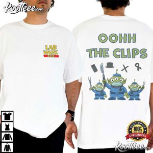 Toy Story Pathology Lab Week 2026 Biopsy Clips Alien T Shirt (3)