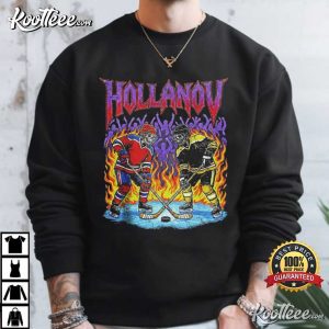 Heated Rivalry Hollanov Ice Hockey Skull Vintage T Shirt (4)