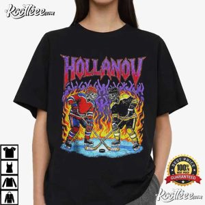 Heated Rivalry Hollanov Ice Hockey Skull Vintage T Shirt (2)
