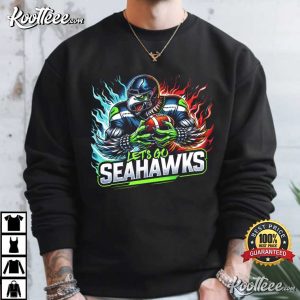 Let's Go Seahawks Football Mascot T Shirt (2)
