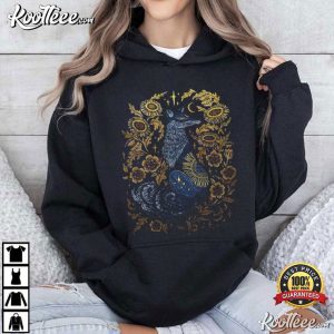 Celestial Fox Sun And Moon Mystical Folk Art T Shirt (4)