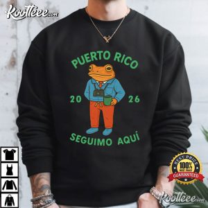 Puerto Rico Coqui Frog Seguimo Aquí 2026 T Shirt (4)