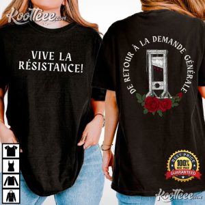 Vive La Resistance Guillotine French Revolution History T Shirt (1)