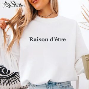 Raison D'Etre French Phrase Embroidered Sweatshirt (3)