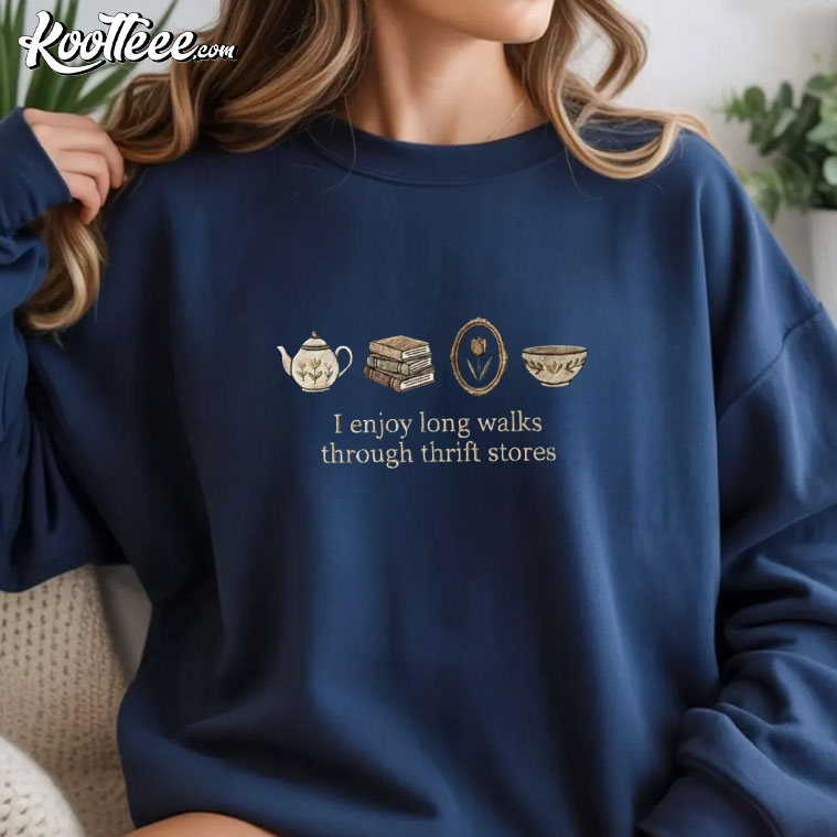 Thrift Store Vintage Shopping Lover Embroidered Sweatshirt