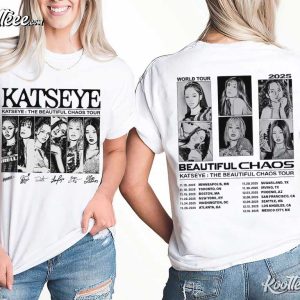 KATSEYE Album The Beautiful Chaos Tour Kpop Girl Group T Shirt (4)
