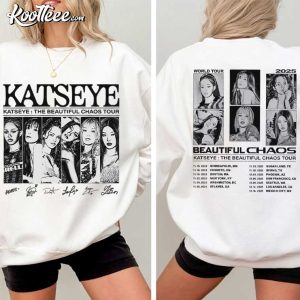 KATSEYE Album The Beautiful Chaos Tour Kpop Girl Group T-Shirt KATSEYE Album The Beautiful Chaos Tour Kpop Girl Group T Shirt (1)