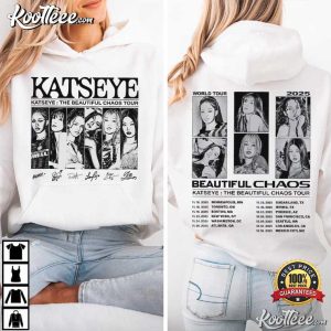 KATSEYE Album The Beautiful Chaos Tour Kpop Girl Group T-Shirt KATSEYE Album The Beautiful Chaos Tour Kpop Girl Group T Shirt (2)