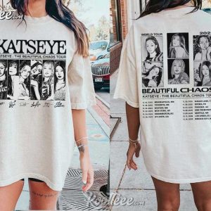 KATSEYE Album The Beautiful Chaos Tour Kpop Girl Group T-Shirt KATSEYE Album The Beautiful Chaos Tour Kpop Girl Group T Shirt (3)