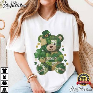 Lucky Irish Teddy Bear St Patricks Day T Shirt (1)